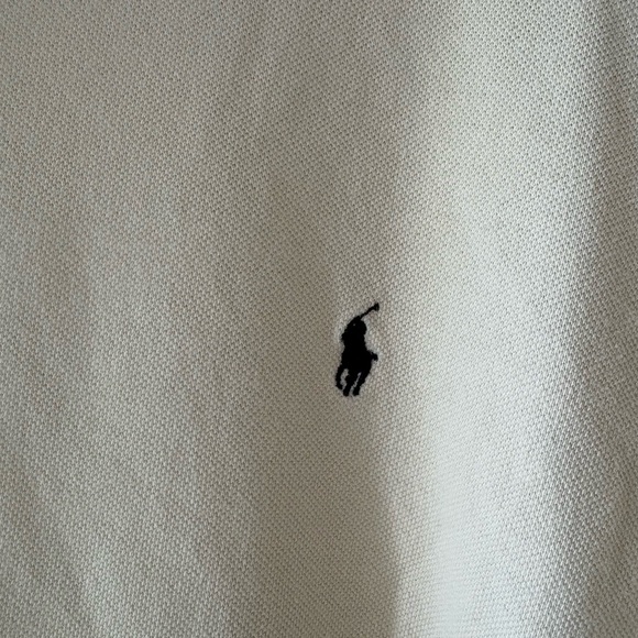 Vintage 90s Polo by Ralph Lauren Cream Short Sleeve Tee - Picture 2 of 4